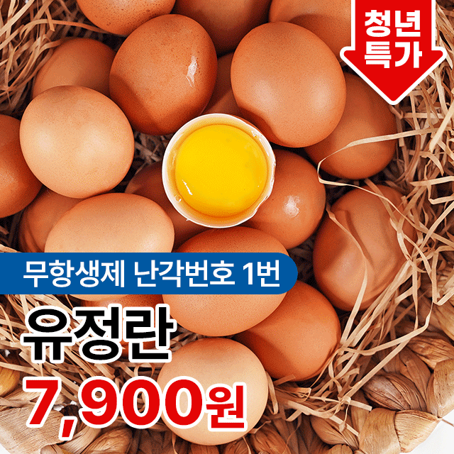 무항생제 난각번호 1번 자연방사 유정란 20구