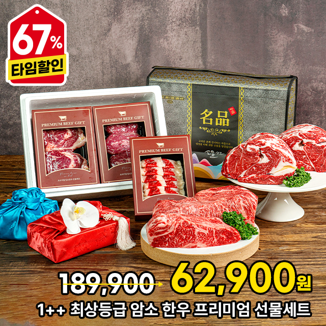 [지정일 출고]1++ 투쁠 최상등급 암소 한우 도화한우 프리미엄 선물세트